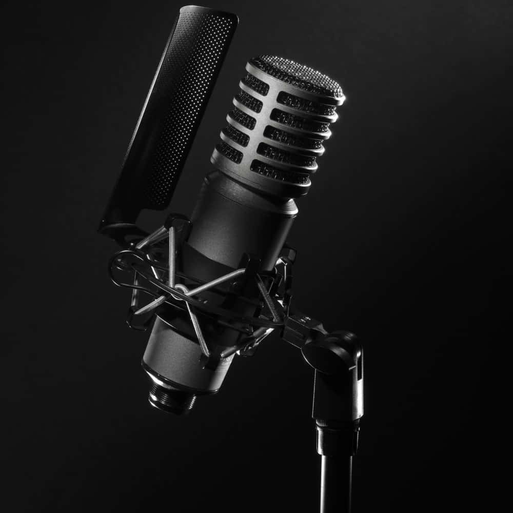 Recording Microphone In Black Wallpaper