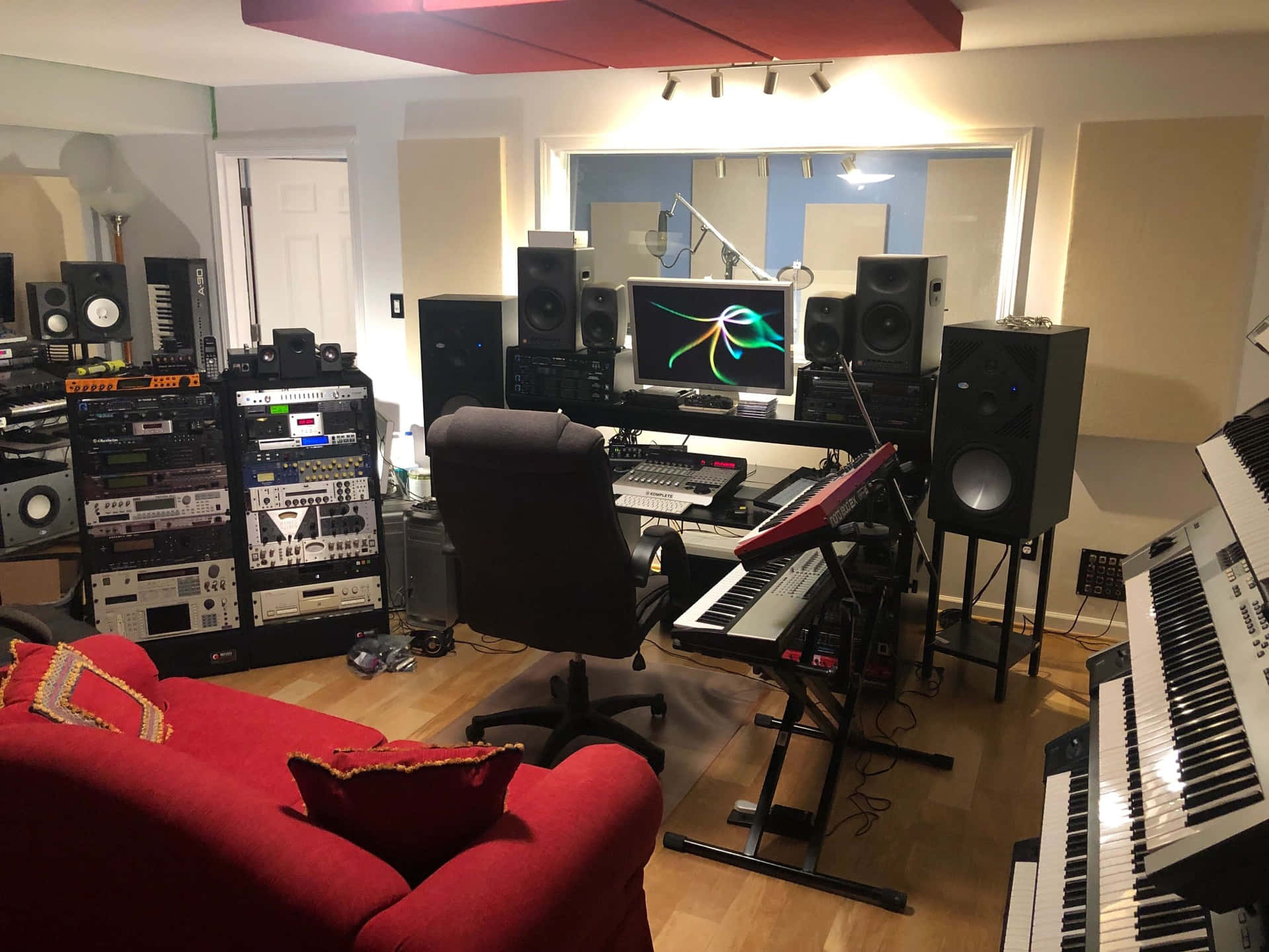 A Recording Studio With Many Different Types Of Equipment