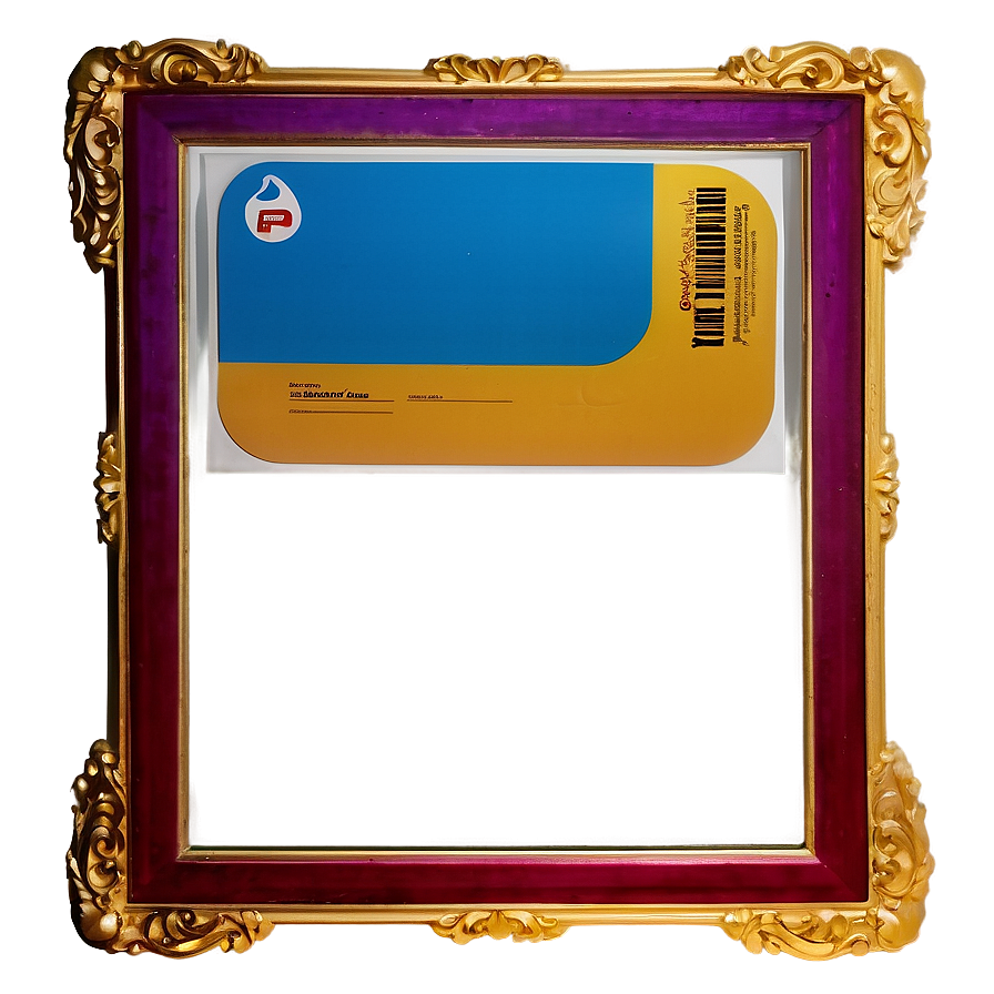 Rectangular Certificate Frame Png 06262024 PNG