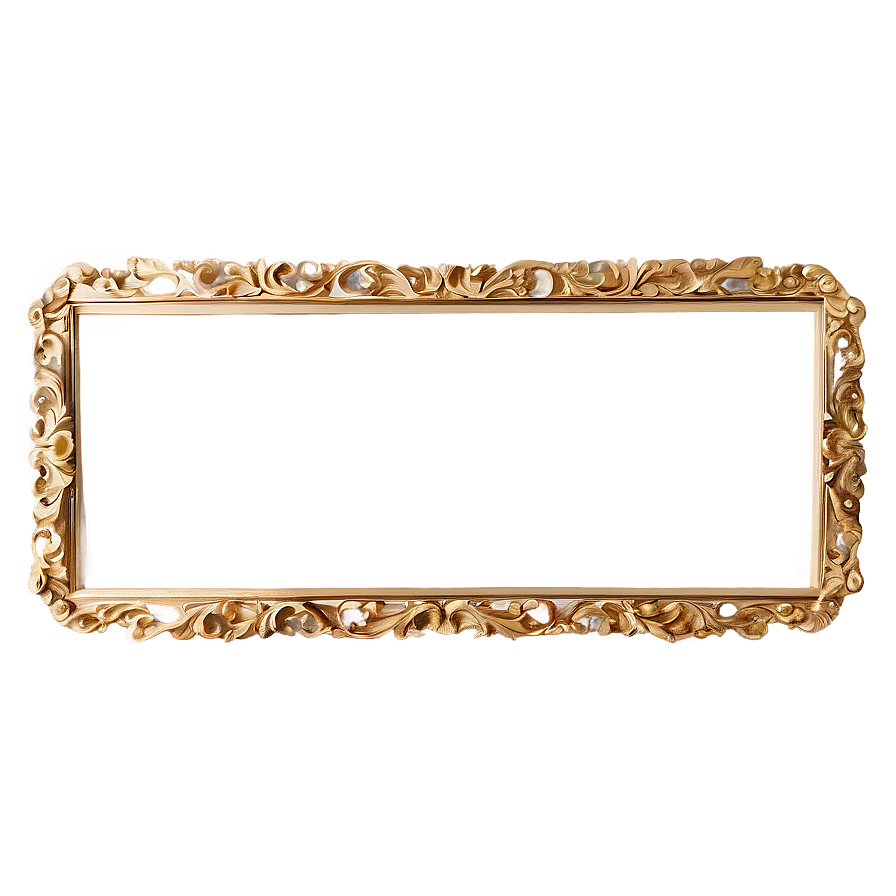 Rectangular Gold Frame Png Uge68 PNG