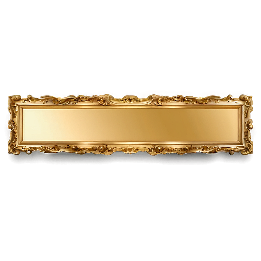 Rectangular Golden Frame Png Ggq PNG