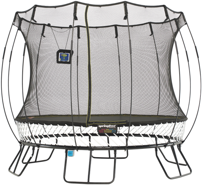 Rectangular Trampoline With Enclosure PNG
