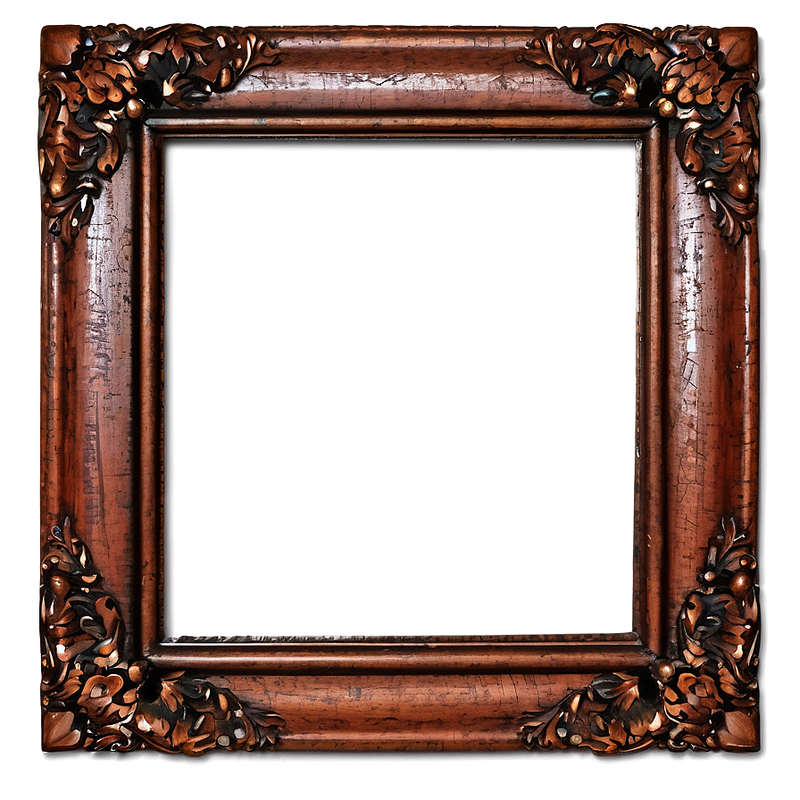 Rectangular Wooden Frame Png 06262024 PNG