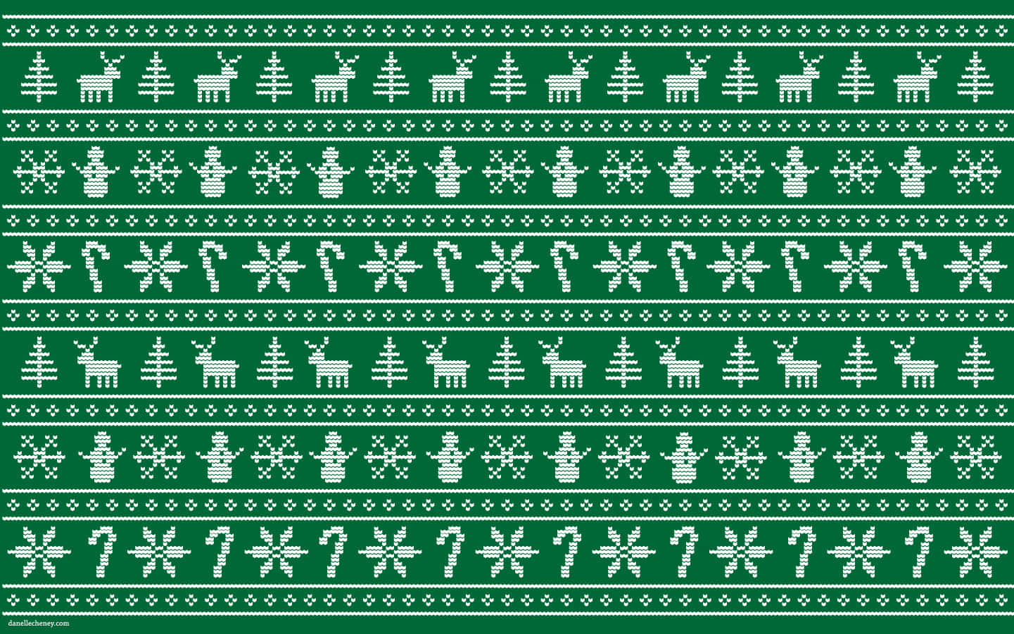 Tilbagevendende mønster i et array på en grøn sweater Wallpaper