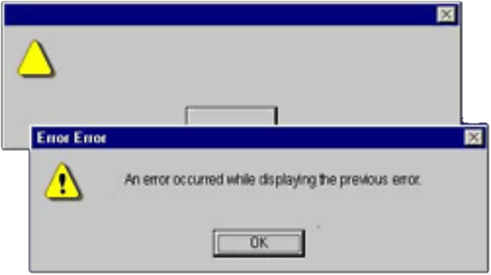Recursive Error Dialog Screenshot PNG