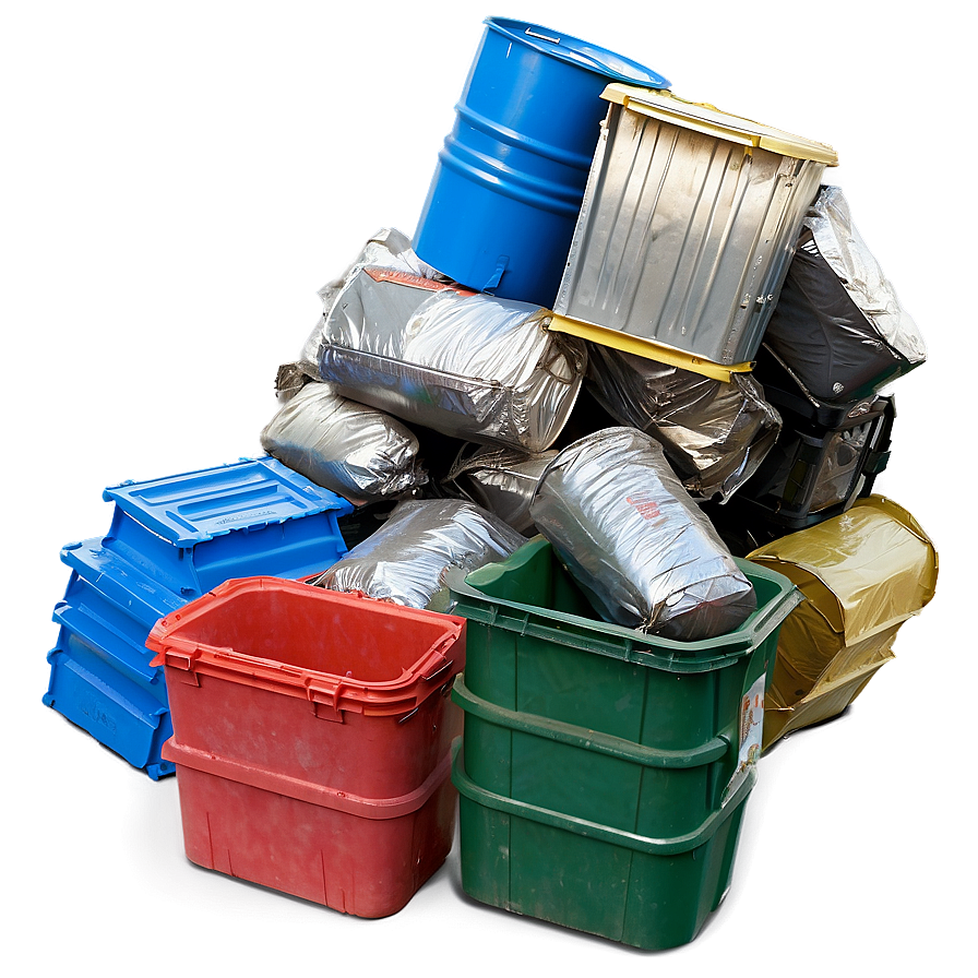 Recyclable Waste Pile Png Iie PNG