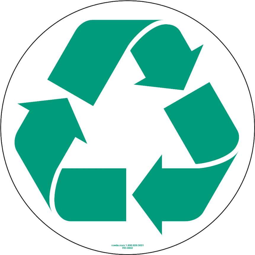 Recycle Symbol Greenon White Background PNG