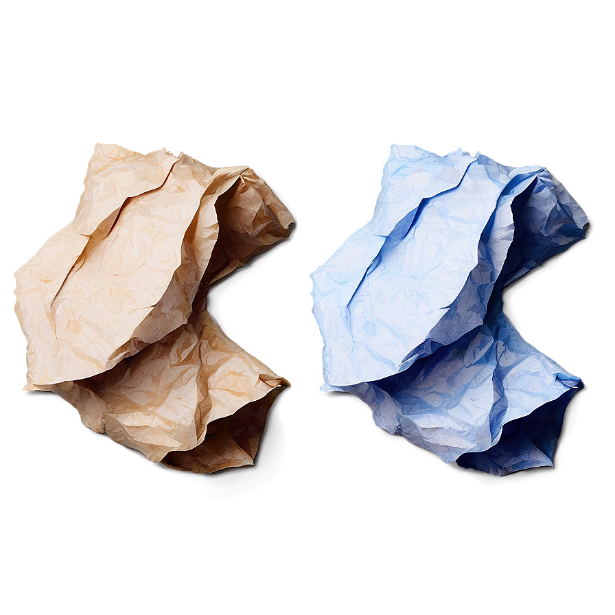 Recycled Crumpled Paper Png 05242024 PNG