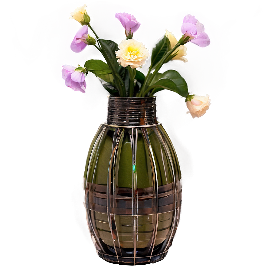 Recycled Material Flower Vase Png 06122024 PNG