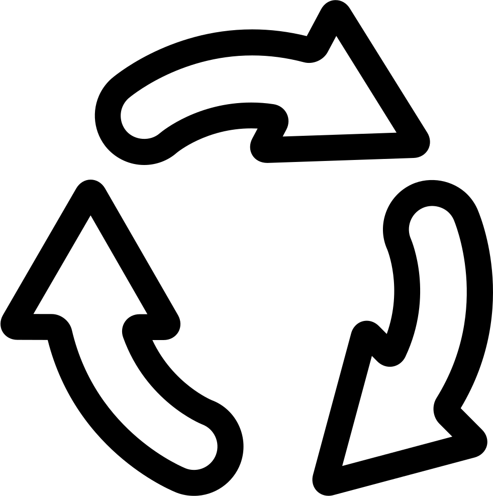 Recycling Symbol Blackand White PNG