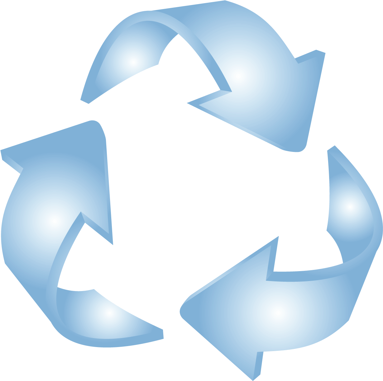 Recycling Symbol Blue PNG