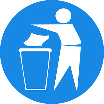 Recycling Symbol Blue Background PNG