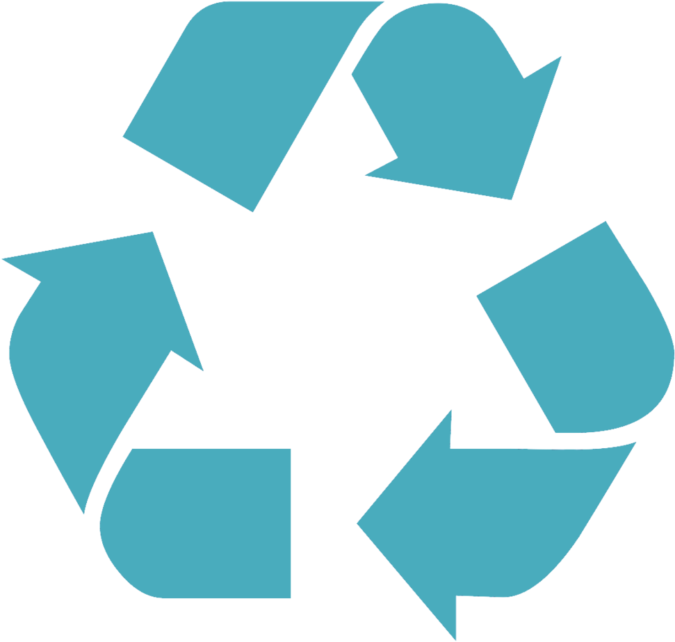 Recycling Symbol Blue Background PNG