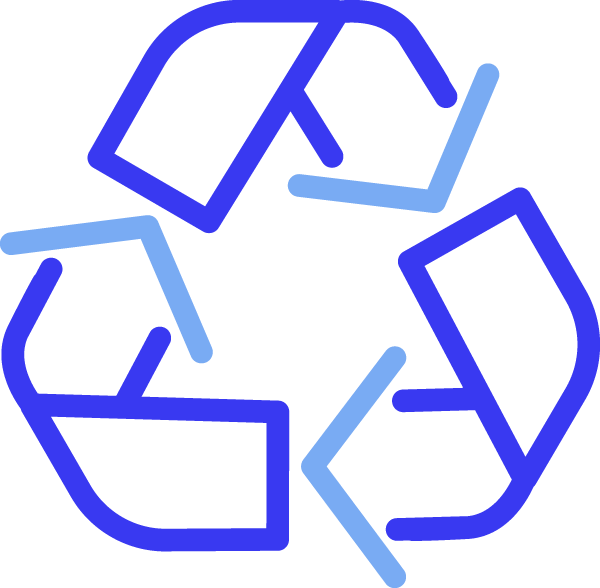 Recycling Symbol Blue PNG