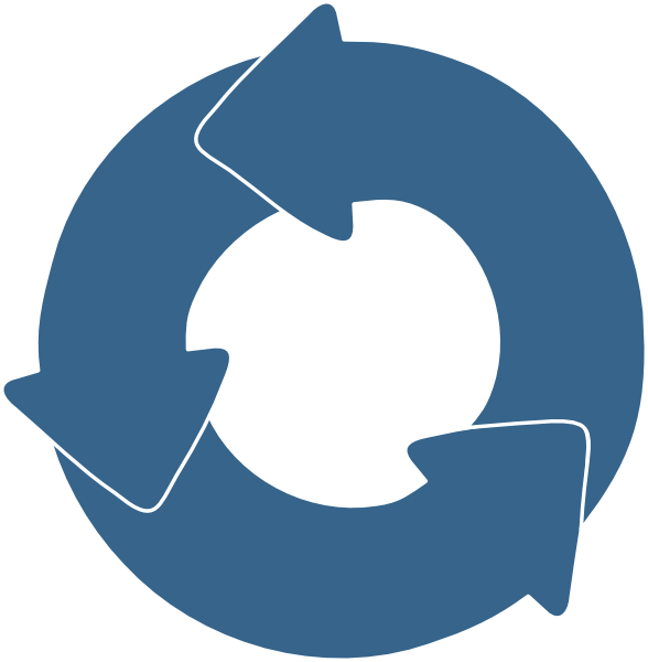 Recycling Symbol Blue PNG