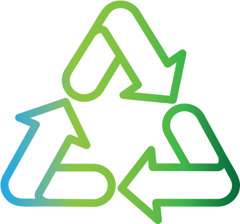 Recycling Symbol Glowing Outline PNG