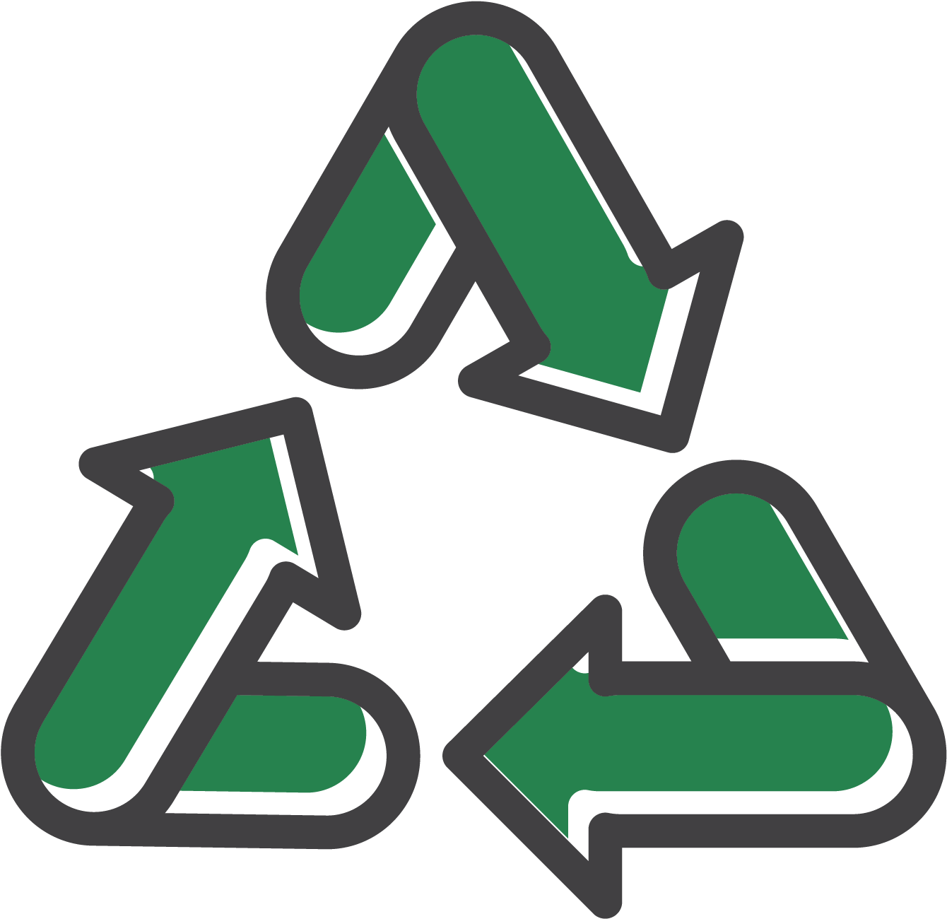 Recycling Symbol Green Arrows PNG