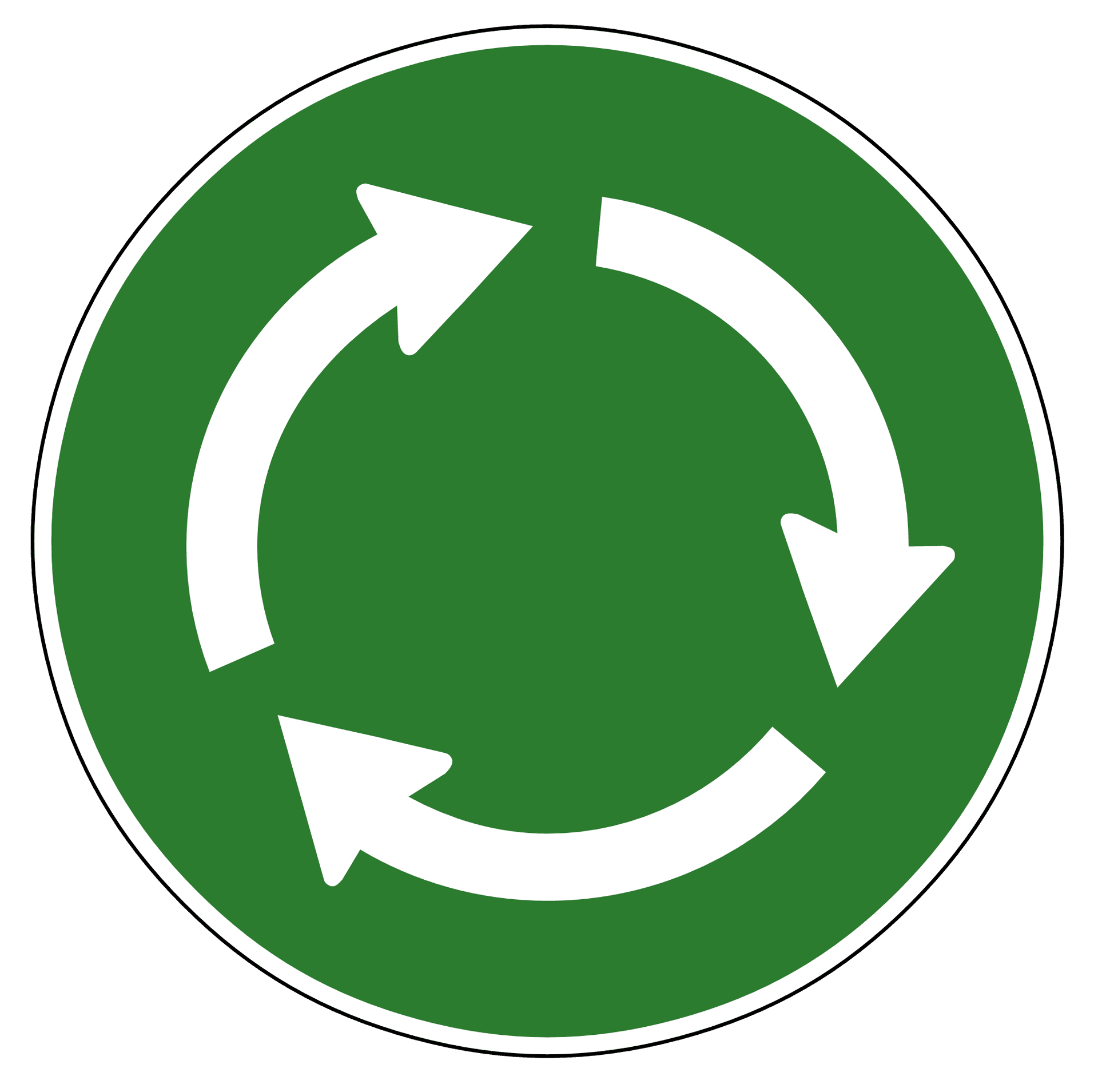 Recycling Symbol Green Circle PNG