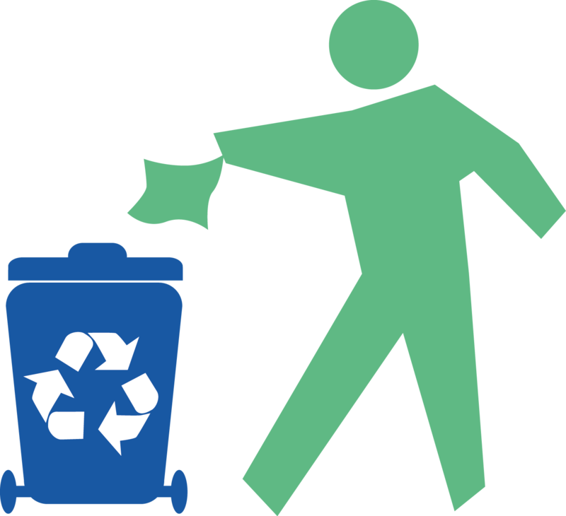 Recycling Symboland Person Icon PNG