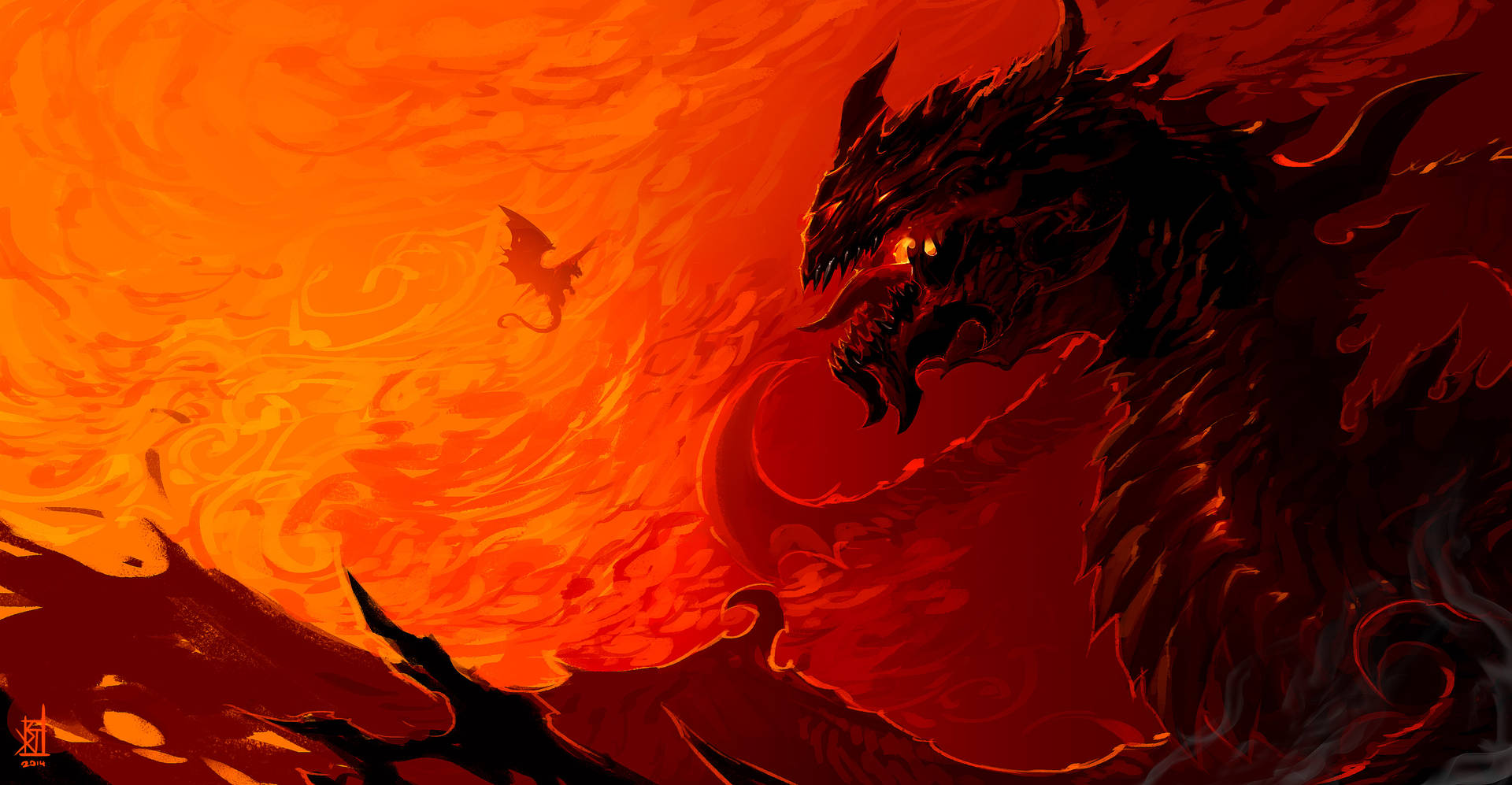 Red 4k Uhd Dragon Art Picture
