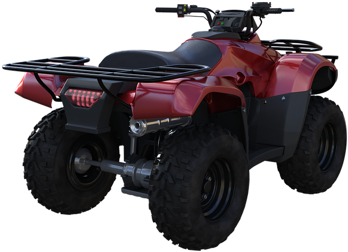 Red A T V Offroad Vehicle PNG