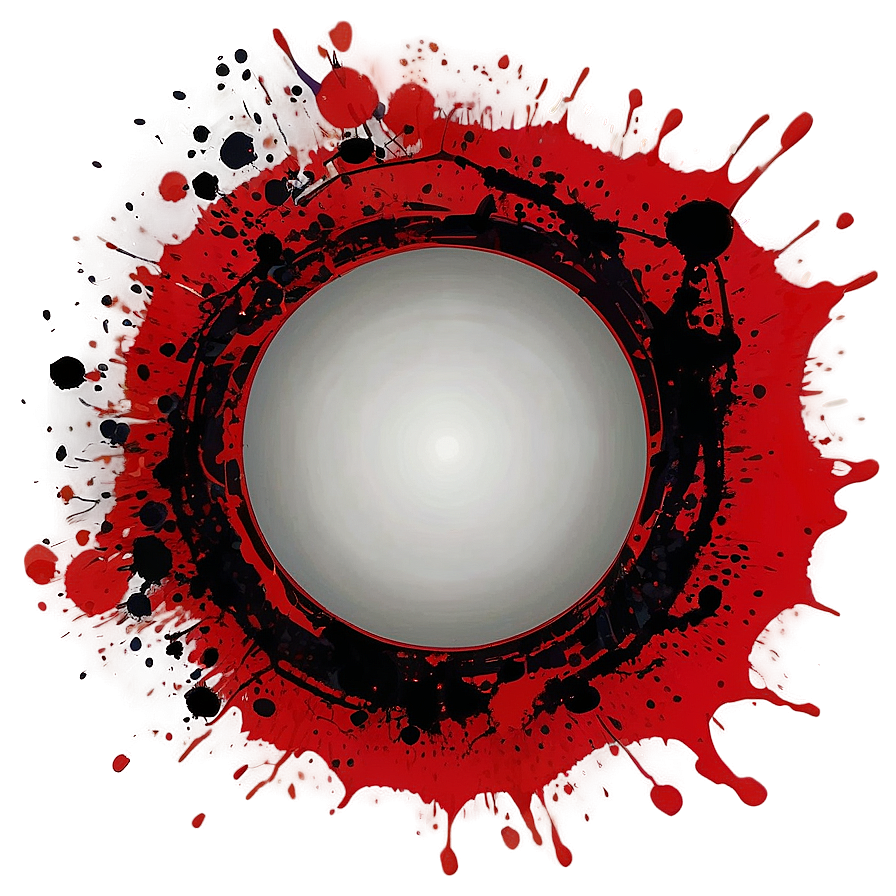 Red Abstract Art Splatter Png 06262024 PNG