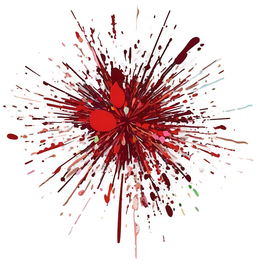 Red Abstract Art Splatter Png Ohd PNG