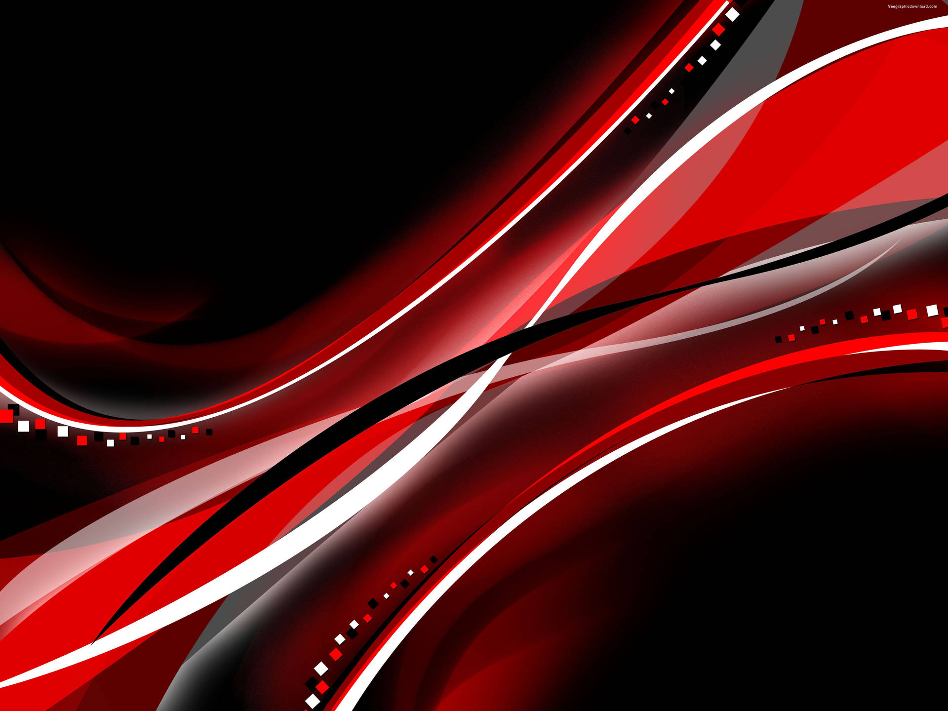 Red Abstract Art With Curved Lines Wallpaper