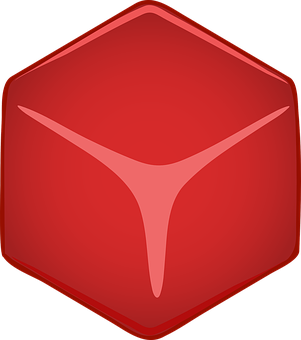 Red Abstract Cube Icon PNG
