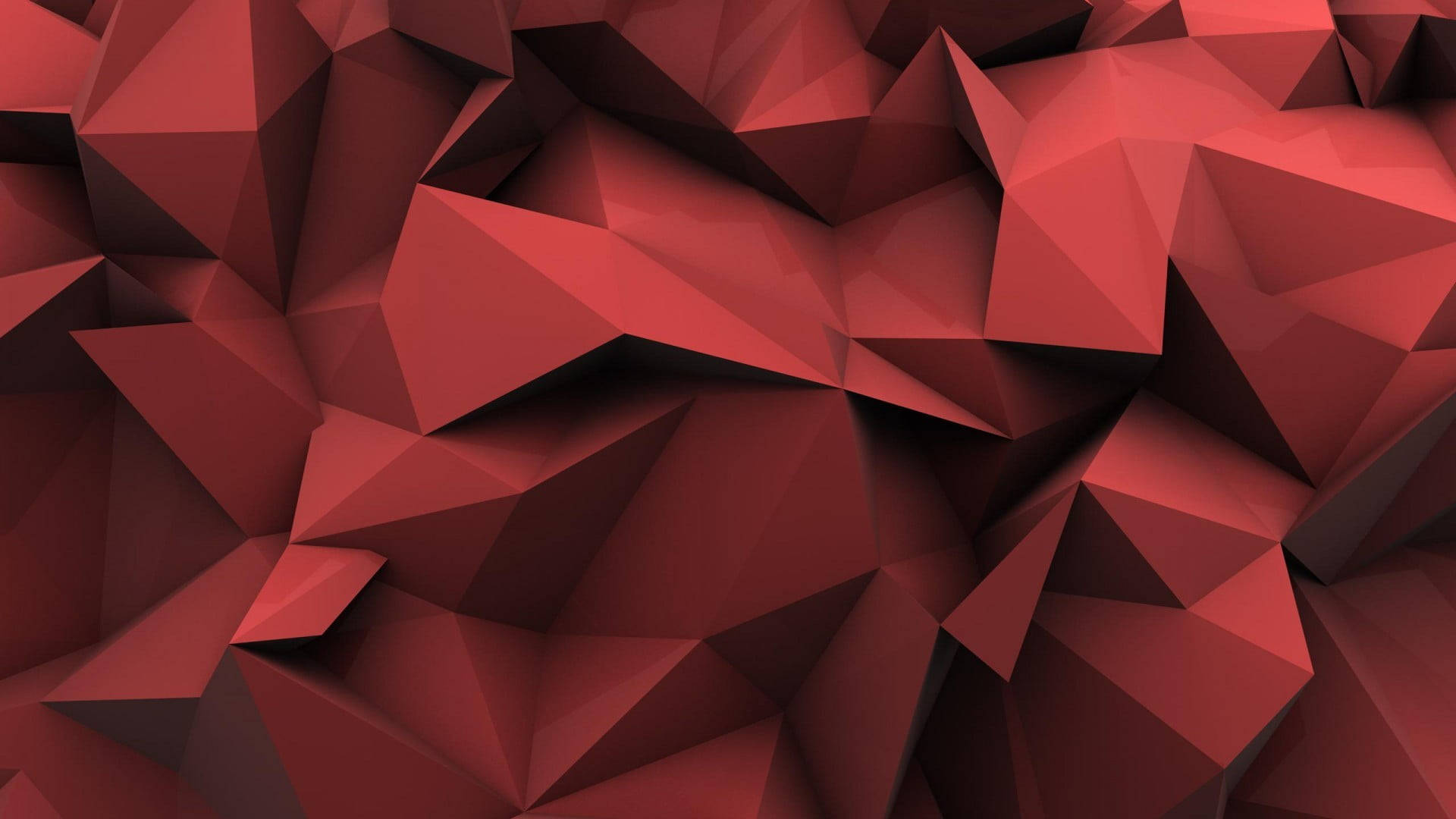 Red Abstract Polygons Wallpaper
