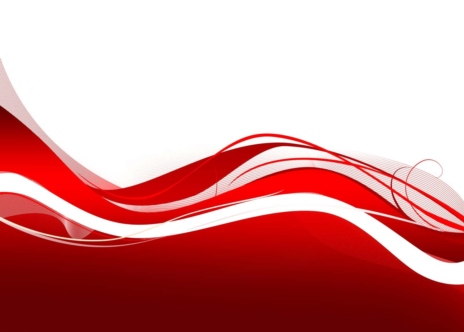 Red Abstract Wave Design Wallpaper