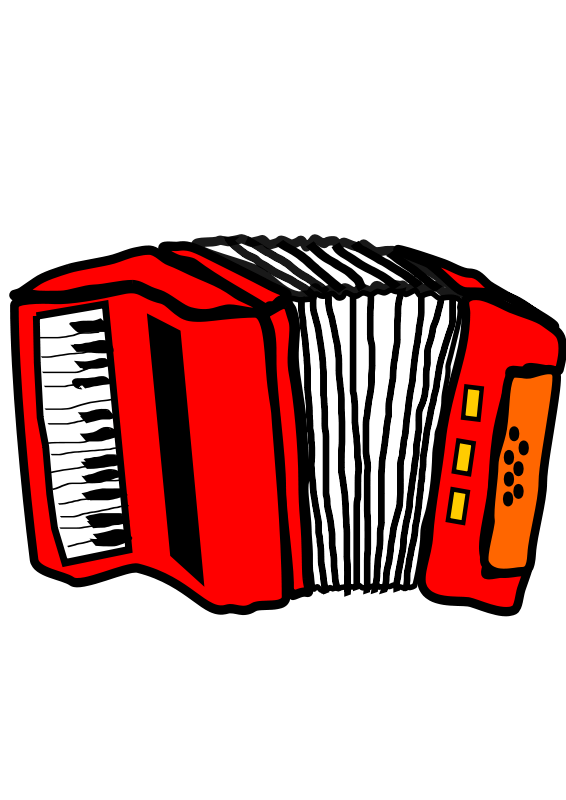 Red Accordion Artwork PNG