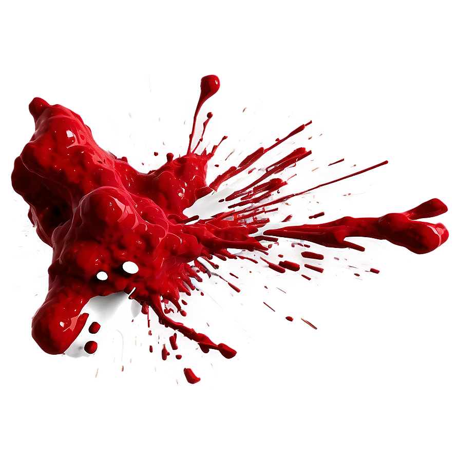 Red Acrylic Splatter Png Gji2 PNG