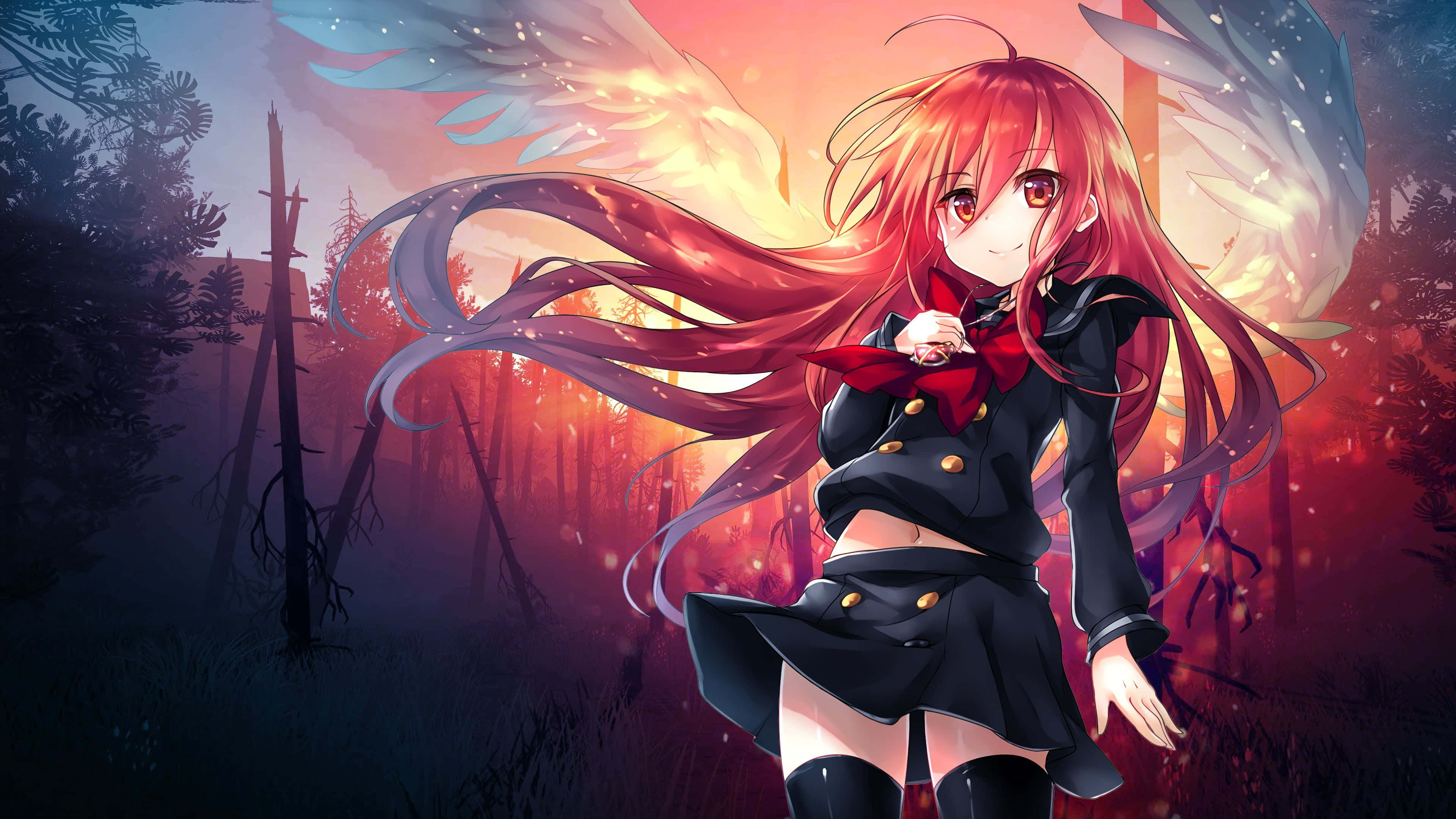 Get the best in gaming with a Red Aesthetic Anime Laptop Wallpaper