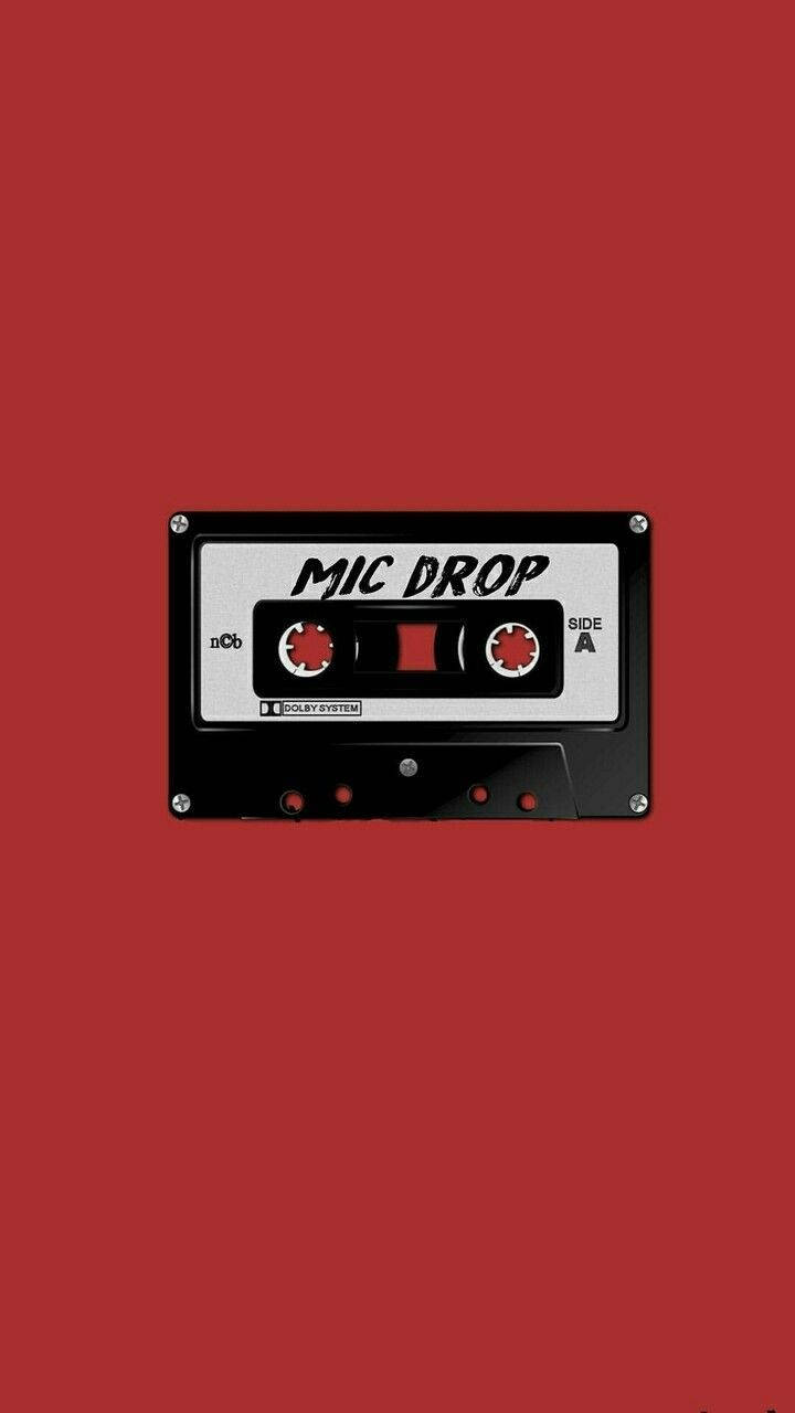 Red Aesthetic BTS Mic Drop Wallpaper
