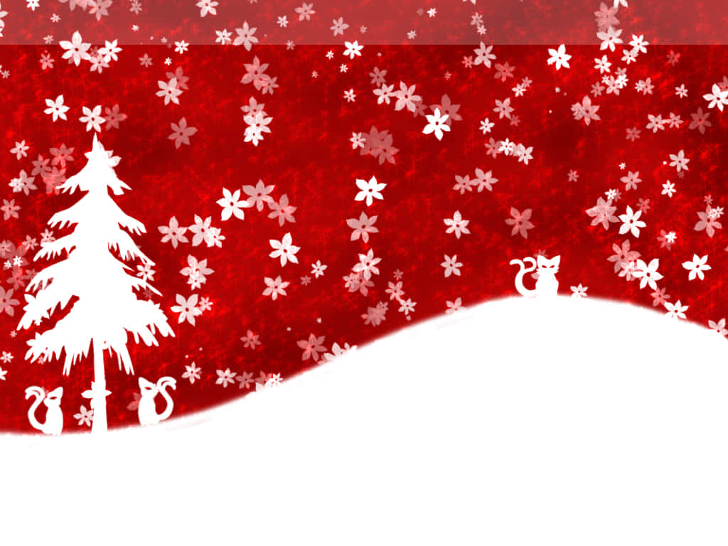 Celebrate the Holidays in Red Aestethics Style!" Wallpaper
