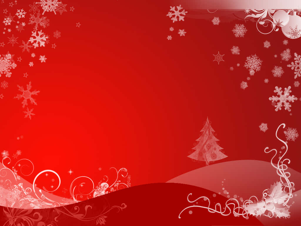 Disfrutade La Alegría Navideña Con Un Fondo De Pantalla Rojo Y Estético Para Navidad. Fondo de pantalla
