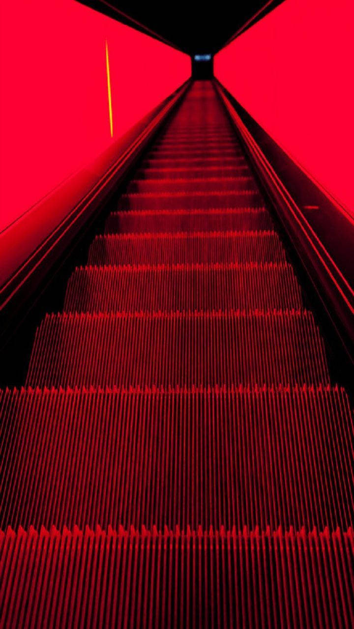 Red Aesthetic Escalator