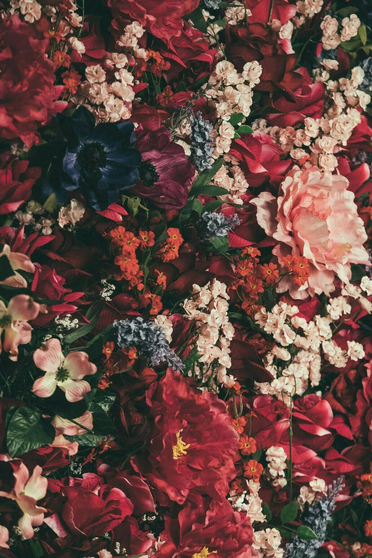 Red Aesthetic Floral Arrangement