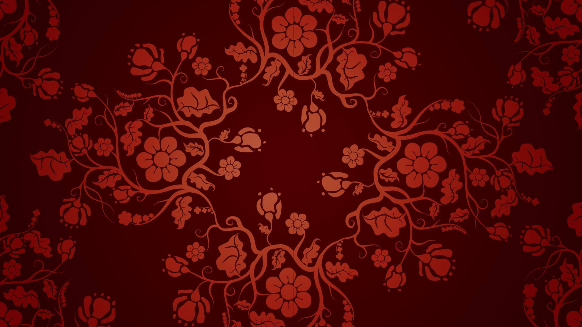 Captivating Red Aesthetic Flower Design Wallpaper