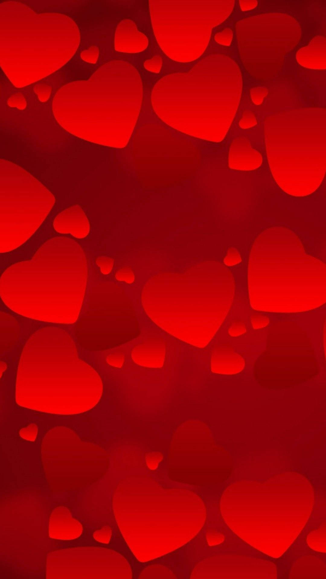 Red Aesthetic For Heart Iphone Display Wallpaper