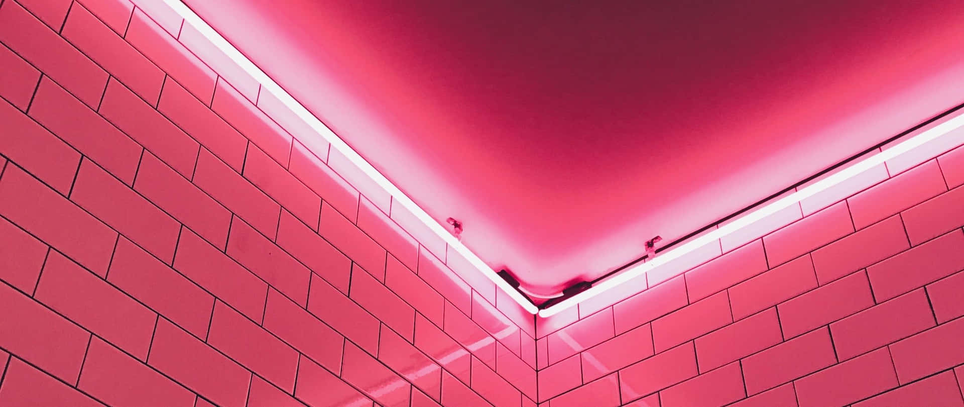 Roteästhetische Laptop-ziegelwand Wallpaper