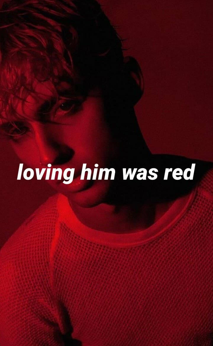 Red Aesthetic Love Quote Wallpaper