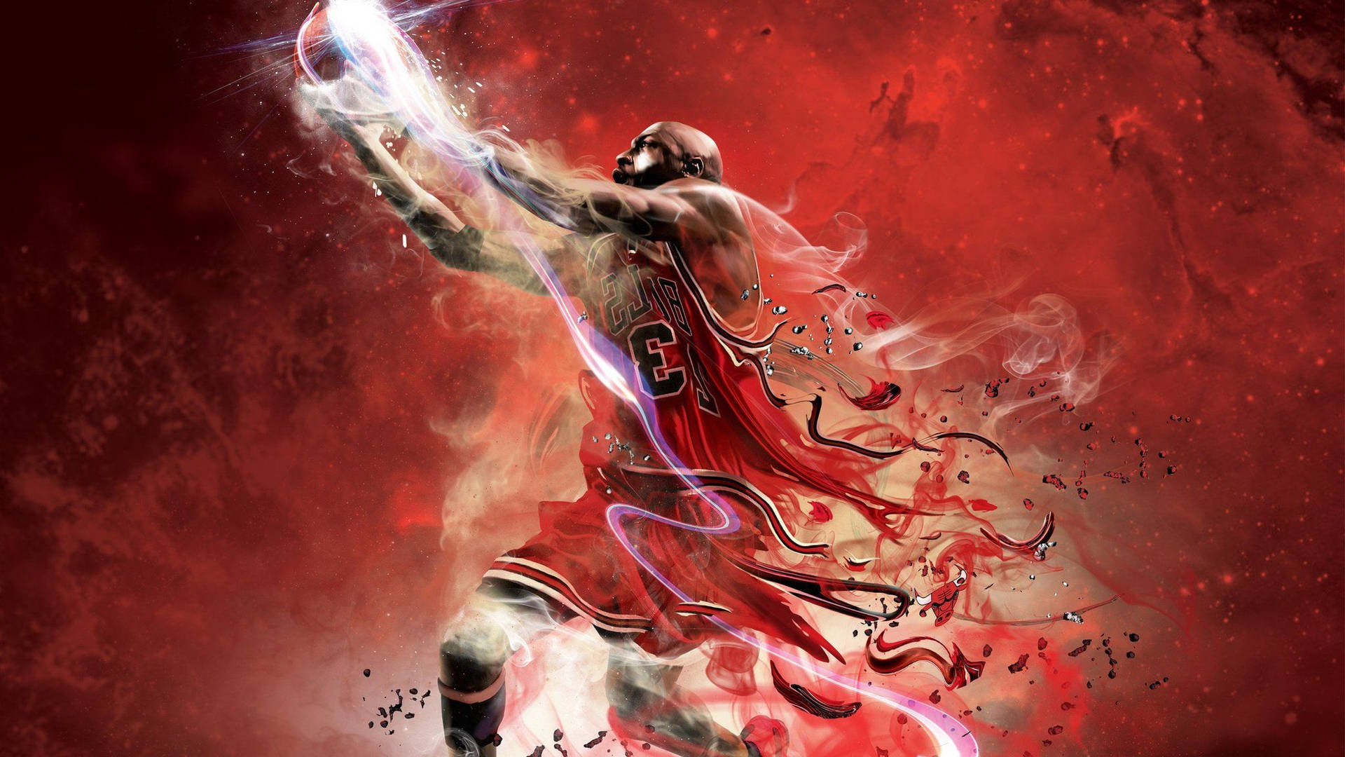 Red Aesthetic Michael Jordan Nba Desktop Picture