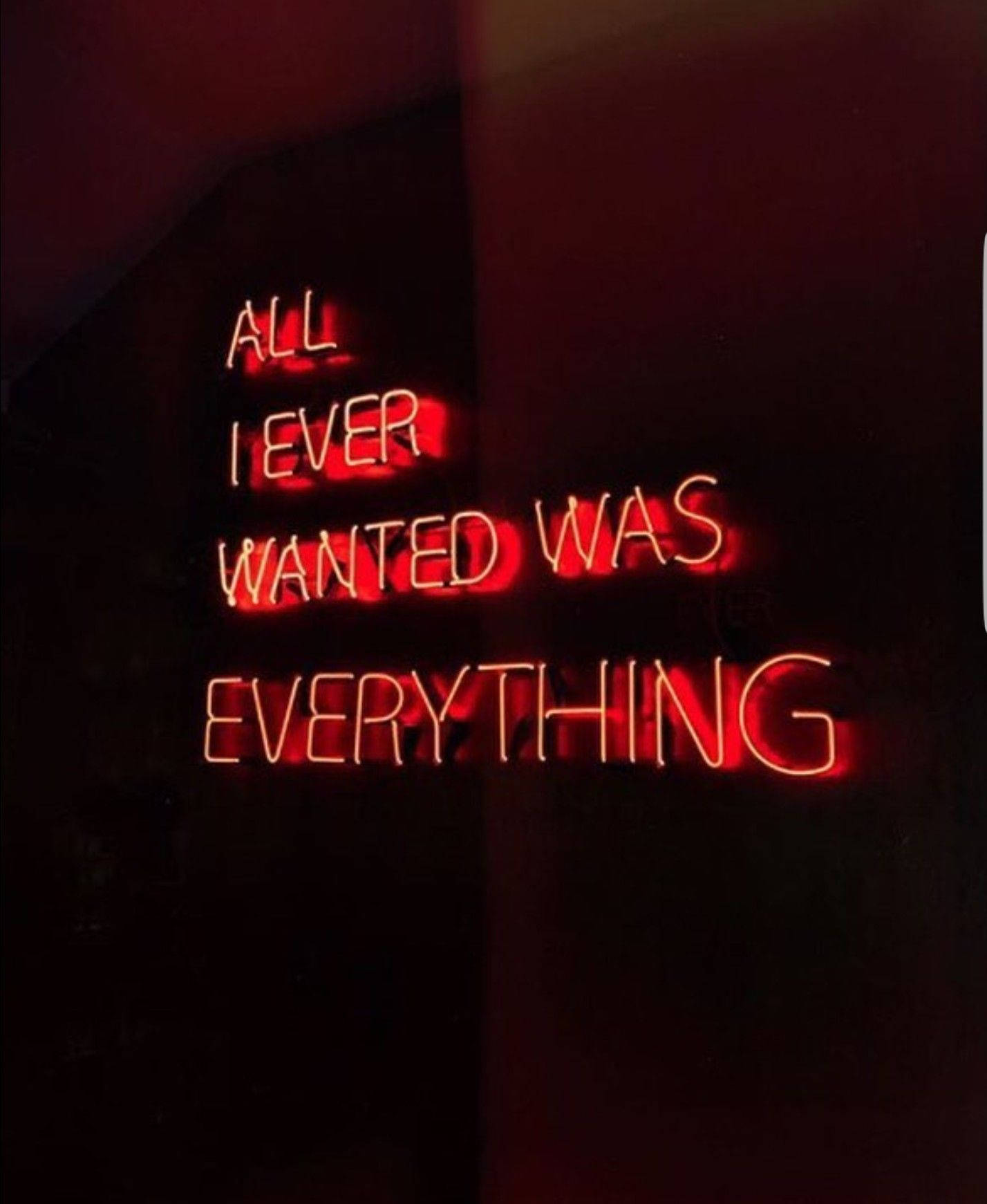 Red Aesthetic Neon Wanted Everything Wallpaper
