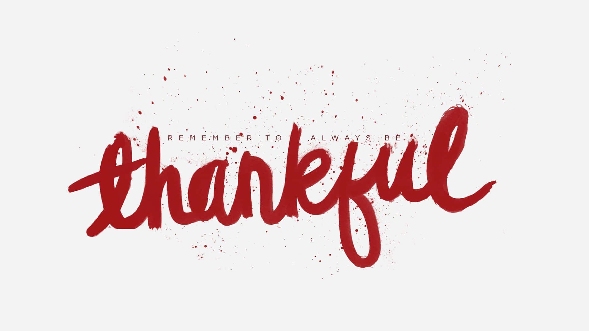 Red Aesthetic Thankful Quote Wallpaper