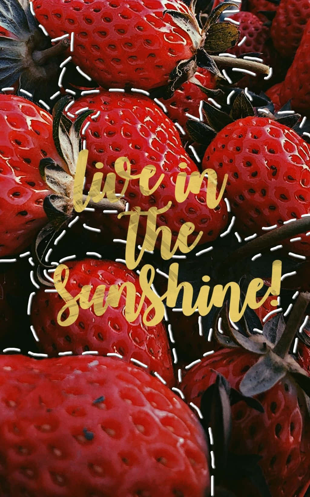 Red Aesthetic Tumblr Strawberries Live In The Sunshine Wallpaper