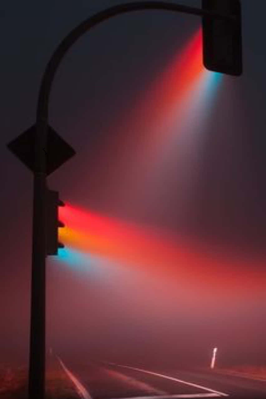 Rødt æstetisk Tumblr trafiklys baggrundsbillede Wallpaper