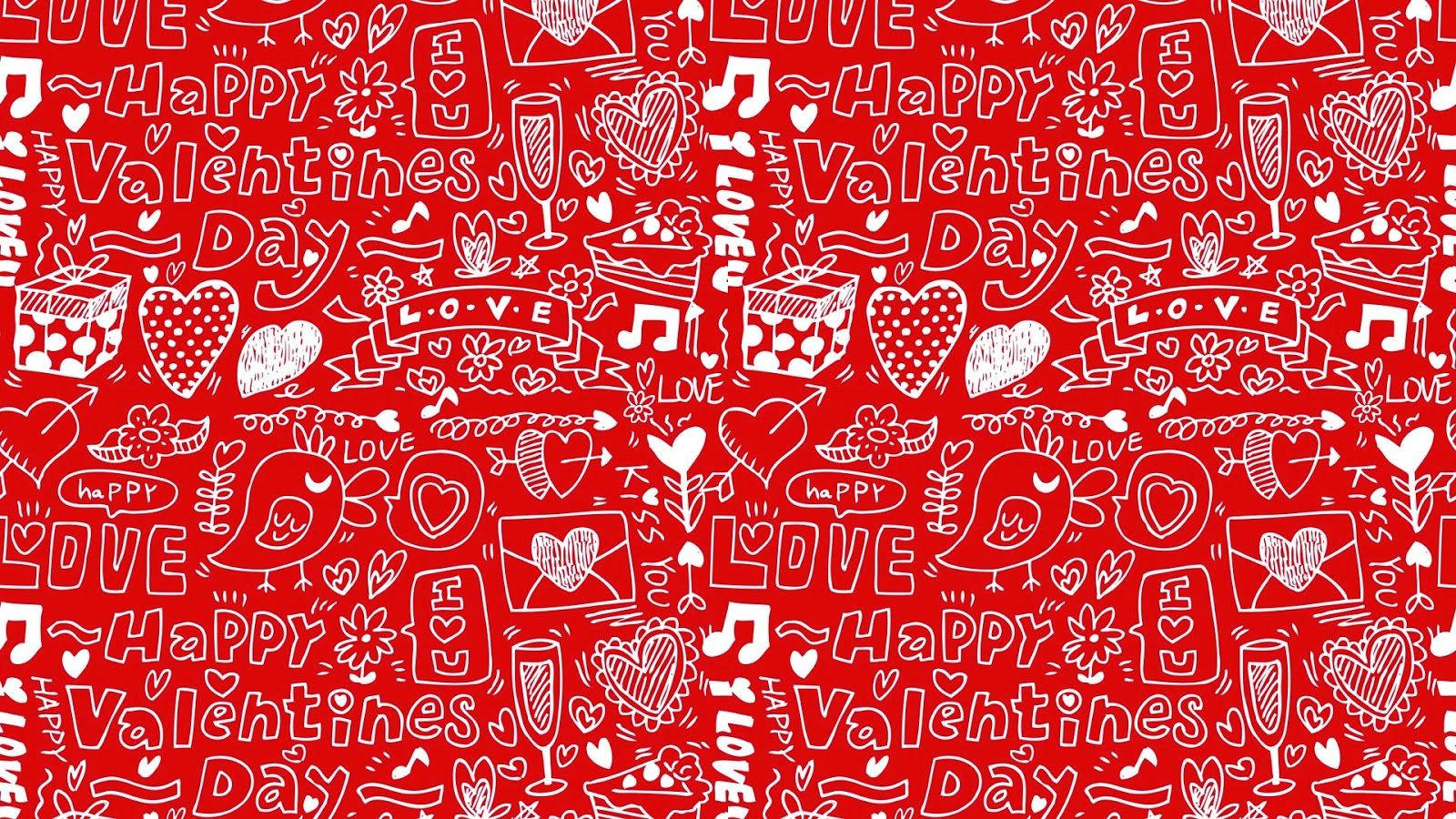 Rödestetisk Valentine-bildskärm För Datorn. Wallpaper