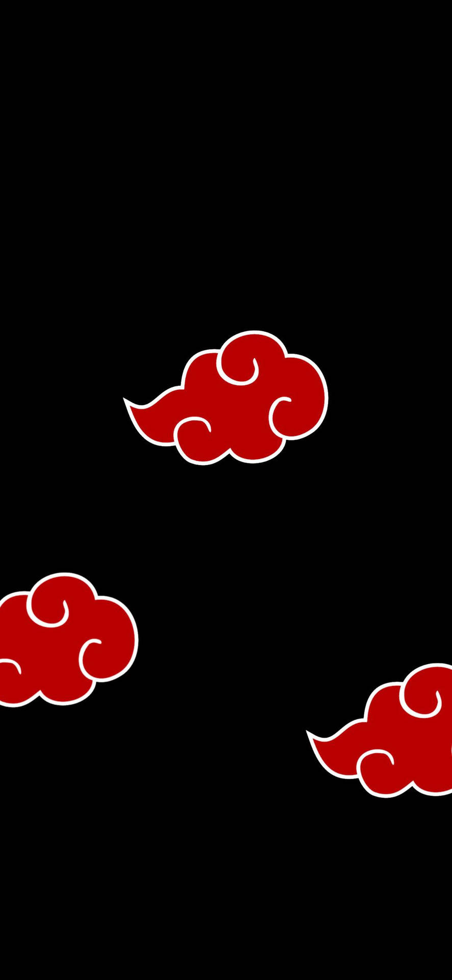 Red Akatsuki Cloud iPhone Wallpaper